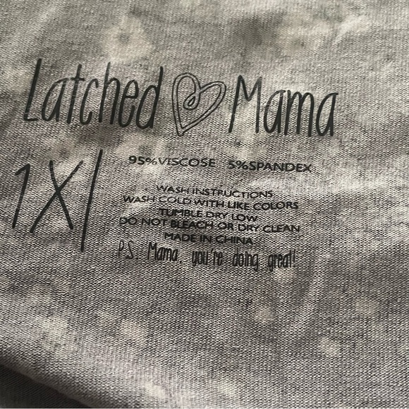 Latched Mama labor dress 2.0 size 1X black with rose floral pattern - Picture 5 of 11